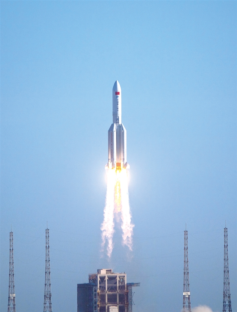 5月5日,为我国载人空间站工程研制的长征五号b运载火箭在海南文昌